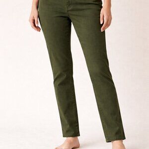 Bandolino Amy Olive Green Straight Leg Jeans Women’s Size 8